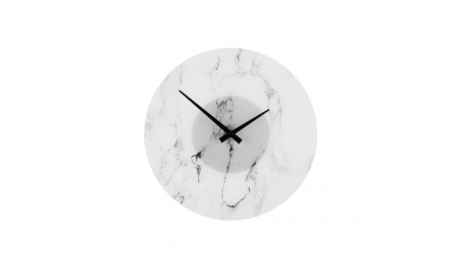 Wall clock 4LIVING Marble, black/white, 35 cm