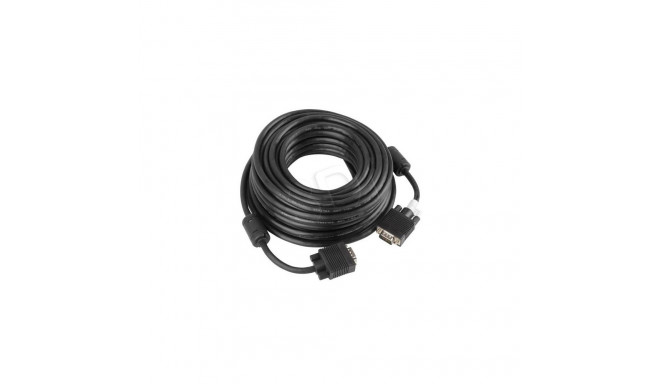 Lanberg CA-VGAC-10CC-0150-B (D-Sub (VGA) M - D-Sub (VGA) M; 15m; must värv)