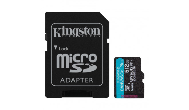Kingston 512GB microSD Canvas Go! Plus UHS-I Speed ​​Class 3 (U3) mälukaart