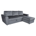 Corner sofa bed INGMAR bluish grey