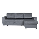 Corner sofa bed INGMAR bluish grey