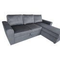 Corner sofa bed INGMAR bluish grey