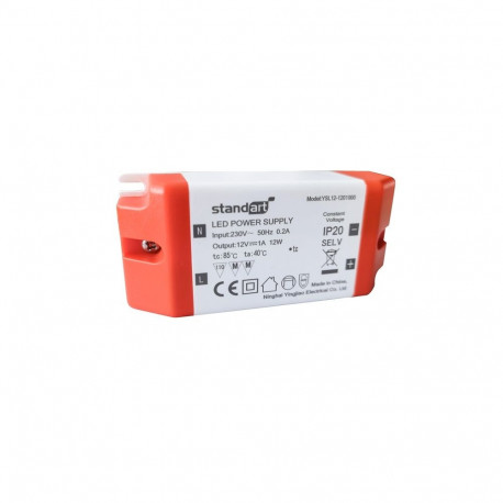 toiteadapter LED 12W 1A 12V DC IP20