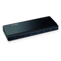 TP-LINK 7-Port-USB-3.0-Hub (UH700), USB-Hub black, incl. Netzadapter