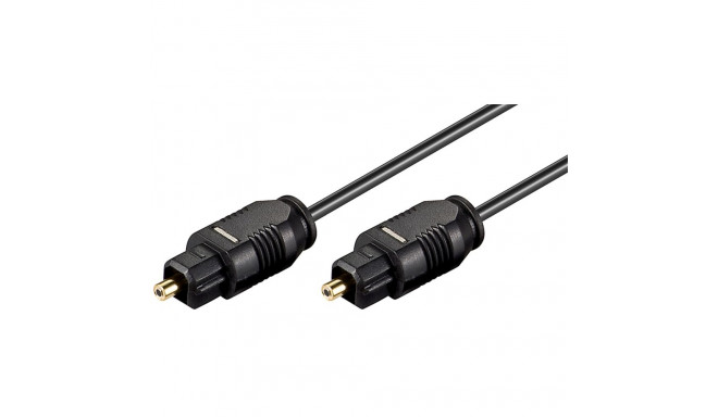 TosLink/SPDIF kaabel 2.0m, läbimõõt 2.2mm, must