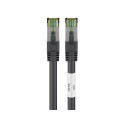 Võrgukaabel Cat8.1 S/FTP 1.0m, must, S/FTP, PiMF, LSZH, Cu