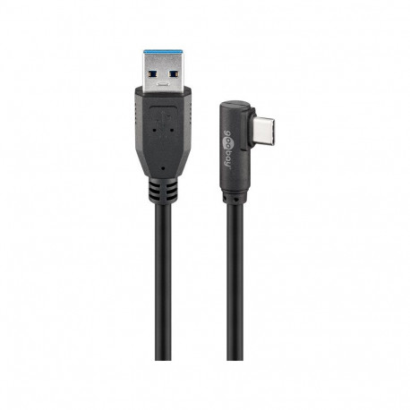 USB-C kaabel C - A 3.0m, USB 3.1 - USB 3.0, 5Gbps, 90°, must