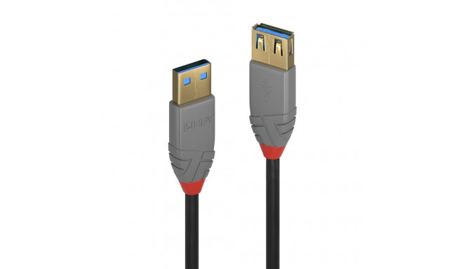 USB 3.2 pikenduskaabel A - A 1.0m, ANTHRA, must