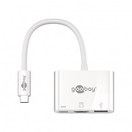 USB-C Multiport Adapter (HDMI, PD), 1080p@ 60 Hz / 4K@ 30 Hz, white
