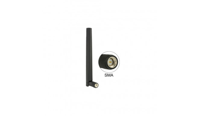 Delock ZigBee Antenna Multi Bluetooth, GSM, LTE, UMTS, WLAN IEEE 802.11 b/g/n SMA 1 ~ 4.3 dBi Omnidi