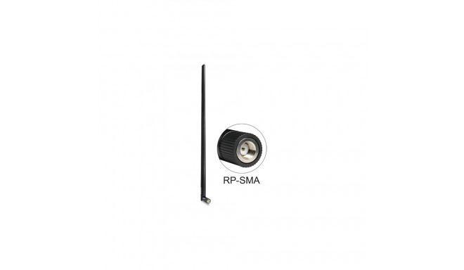 Delock WLAN 802.11 b/g/n Antenna RP-SMA plug 9 dBi omnidirectional with tilt joint black