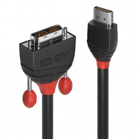 HDMI - DVI-D Single Link kaabel 0.5m, Black Line