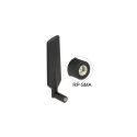 Delock LTE WLAN Dual Band Antenna RP-SMA 1 ~ 4 dBi omnidirectional rotatable with flexible joint bla