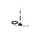 Delock GSM Antenna SMA plug 5 dBi fixed omnidirectional with magnetic base and connection cable (RG-