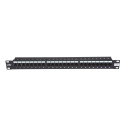 19´´ Patch Panel, 24xRJ45, unshielded, Cat6, 1U, black