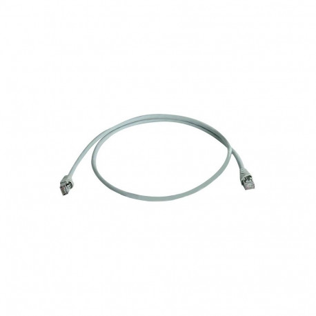 Patch cord S/FTP Cat6a (ISO/IEC), 1m MP8 FS500, LSZH, grey, 1:1