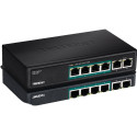 PoE Switch: 4 x 10/100Mbps PoE+, 2 x 10/100Mbps BaseT, GREENnet, metall korpusega