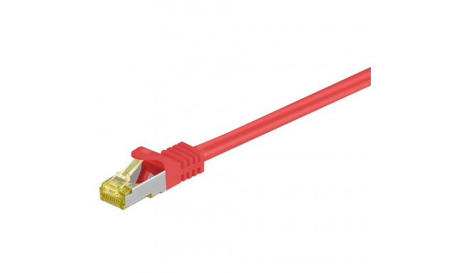 Võrgukaabel CAT6A S/FTP 0.25m, punane, 500 MHz, PiMF, LSZH, CU, CAT 7 kaablist