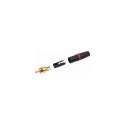 Black, Red Straight Male RCA Plug, Gold Plate 1A
