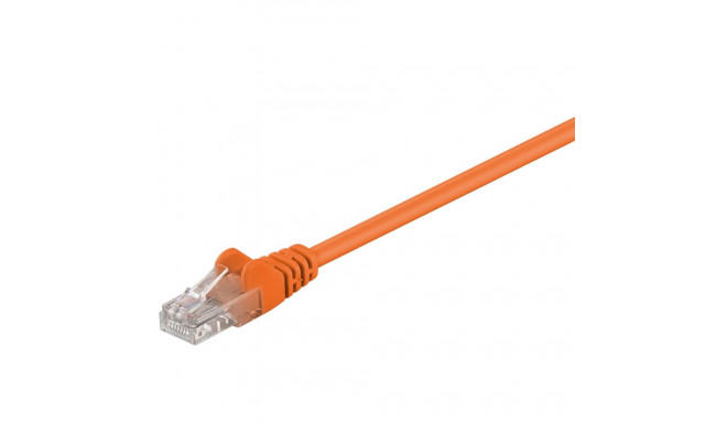 Cat6 Network cable, U/UTP 2xRJ45 plug unshielded orange 0.25m