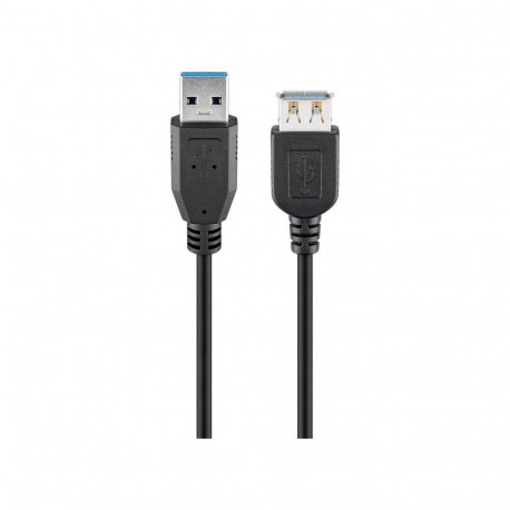 USB 3.0 pikenduskaabel A - A 1.8m, must