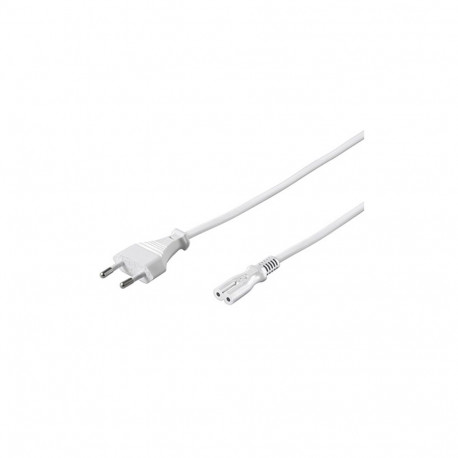 220V Toitekaabel 5.0m, valge, CEE 7/16 maanduseta - C7