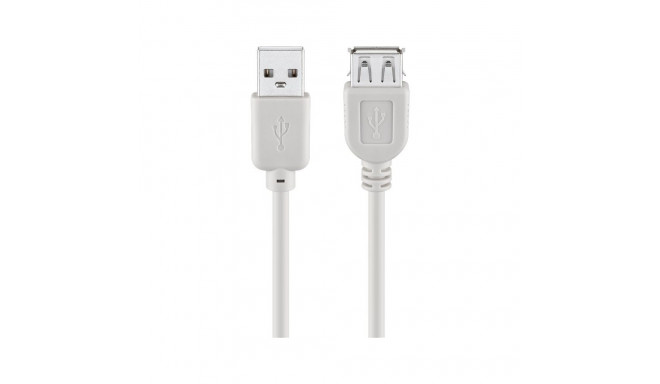 USB 2.0 pikenduskaabel A - A 1.8m, hall