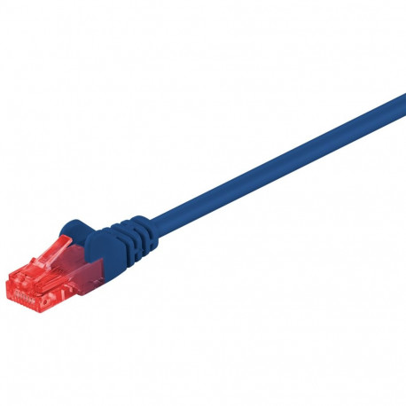Cat6 Network cable, U/UTP 2xRJ45 plug unshielded blue 2m