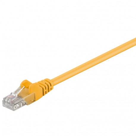 Cat6 Network cable, U/UTP 2xRJ45 plug unshielded yellow 5m