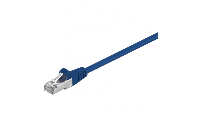 Cat5e Network cable, F/UTP 2xRJ45 plug outer shield: foil screened blue 5m