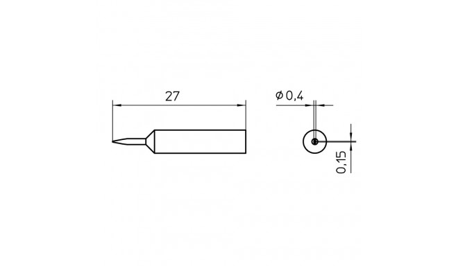 Kolviots XNT 1SC  WXP65 lapik 0,4x0,15mm