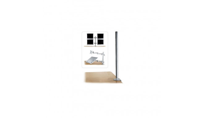 700mm Pole with Desk Clamp Colour: Silver