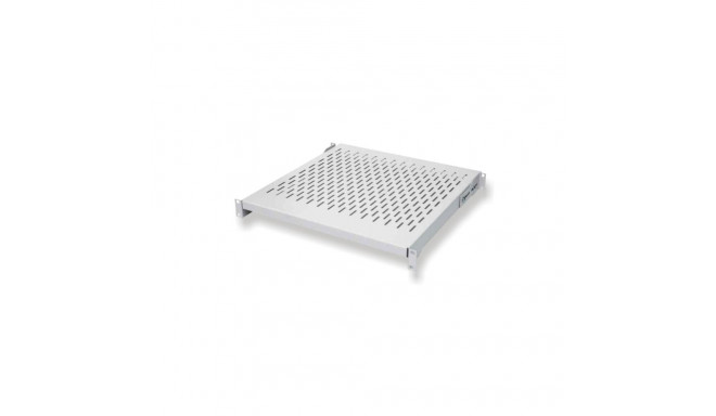 Fixed shelf 19´´, 1U, 650mm, 4-point mounting RAL 7035 grey