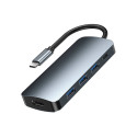 Remax Retor RU-U5 5-in-1 docking station (grey) 6954851226024