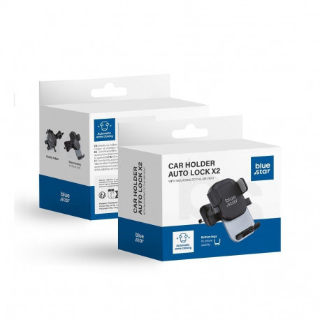 Car phone holder Blue Star Auto Lock X2 air vent black