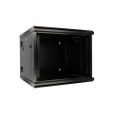 Extralink 6U 600X600 AZH WALL-MOUNTED RACKMOUNT CABINET SWING TYPE BLACK Wall mounted rack