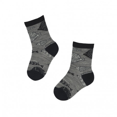 SOKISAHTEL ICEFISH meriinovillased kaladega sokid lastele 443