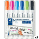 Markerite komplekt Staedtler Lumocolor 351 Valgetahvel 6 Tükid, osad (5 Ühikut)