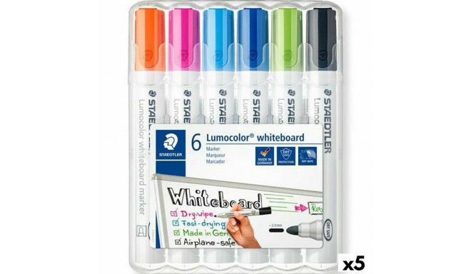 Markerite komplekt Staedtler Lumocolor 351 Valgetahvel 6 Tükid, osad (5 Ühikut)