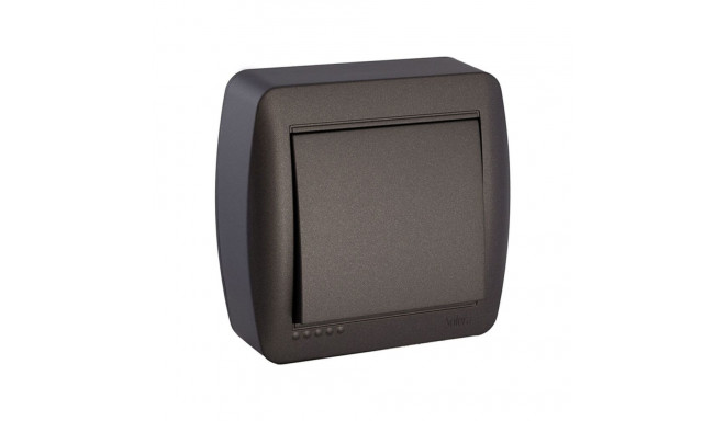 Multi-way Single Toggle Switch Solera Mural 7,4 x 7,2 x 2,8 cm 250 V 10 A Graphite