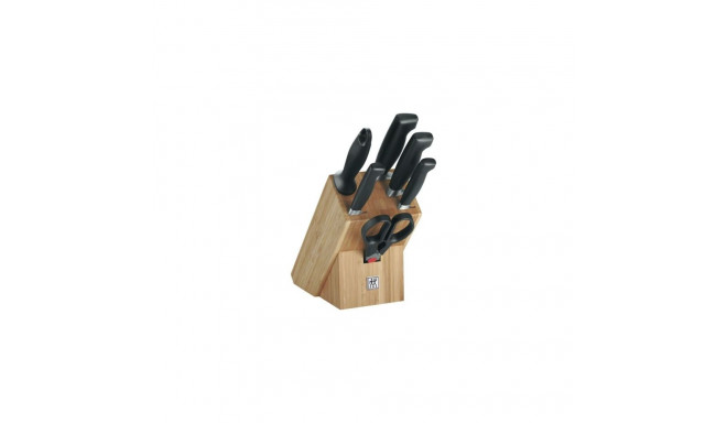 Set of Kitchen Knives and Stand Zwilling 35068-002-0 Black Steel Bamboo Stainless steel Plastic 7 Pi