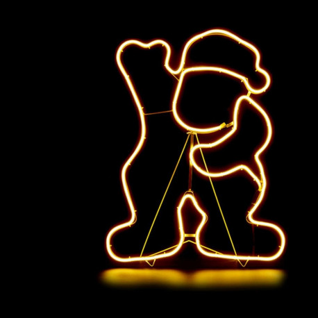 Jõuluvana Kollane Metall Plastmass 39 x 14 x 51 cm