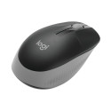 Logitech M190 Full-Size Wireless Mouse, RF Wireless, 1000 DPI, Mid Grey