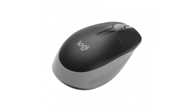 Logitech M190 Full-Size Wireless Mouse, RF Wireless, 1000 DPI, Mid Grey