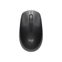 Logitech M190 Full-Size Wireless Mouse, RF Wireless, 1000 DPI, Mid Grey