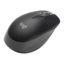 Logitech M190 Full-Size Wireless Mouse, RF Wireless, 1000 DPI, Mid Grey