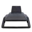 Deck chair SCIROCCO, dark grey