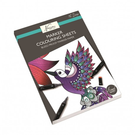 Nassau värviraamat markeritele Loomad, 16 lehte