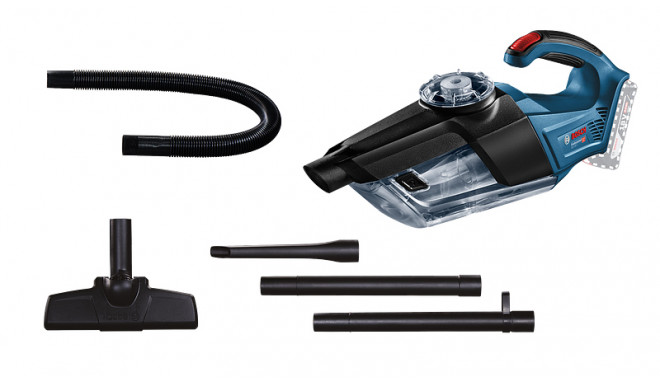 Bosch GAS 18V-1 Professional handheld vacuum Black, Blue, Red, Translucent Bagless