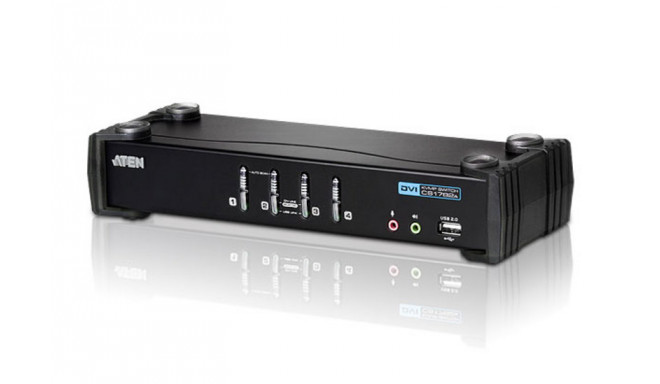 ATEN 4-Port USB DVI KVM Switch with Audio &amp; USB 2.0 Hub (KVM Cables included)